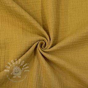 Double gauze/musselin dark ochre