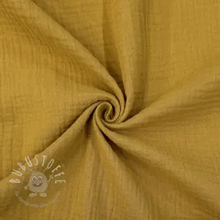 Double gauze/musselin dark ochre