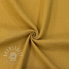 Double gauze/musselin dark ochre ORGANIC