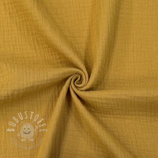 Double gauze/musselin dark ochre ORGANIC