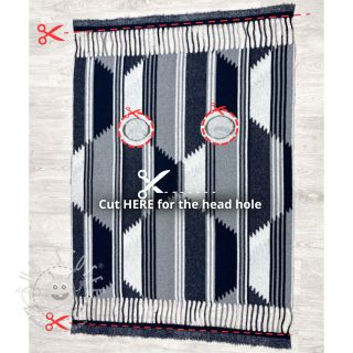 Poncho PRATO boiled wool design H