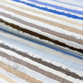 Baumwollstoff Big stripes Snoozy old blue