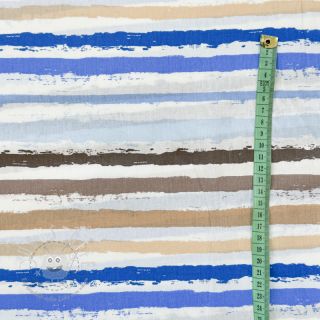 Baumwollstoff Big stripes Snoozy old blue