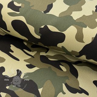 JEANS DENIM STRETCH Camouflage camo green