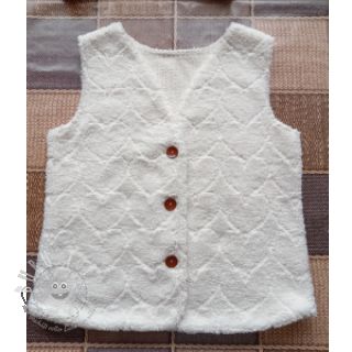 Mantelstoff TEDDY Hearts in hearts ecru