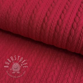 STRICKSTOFF jacquard Cably dark red