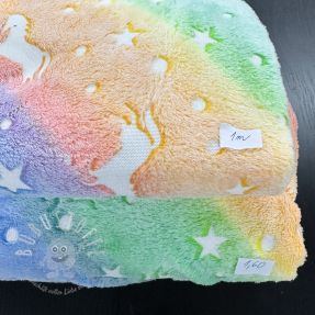 Stoffreste FLEECE Glow in the dark 017