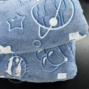Stoffreste FLEECE Glow in the dark 018