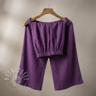 Leinenstoff gewaschen dark purple