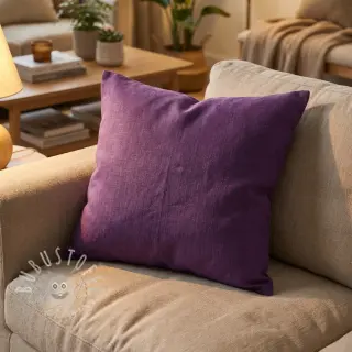 Leinenstoff gewaschen dark purple
