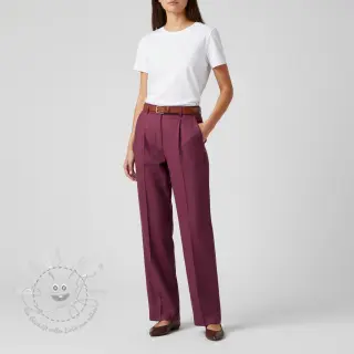 Leinenstoff gewaschen wine red