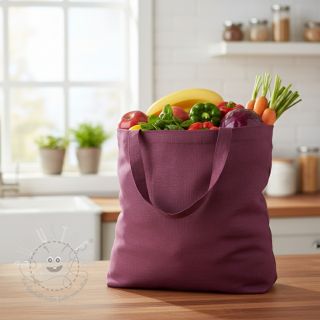 Leinenstoff gewaschen wine red