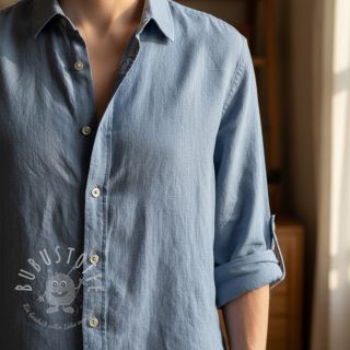 Leinenstoff gewaschen STONEWASHED PREMIUM cloud blue