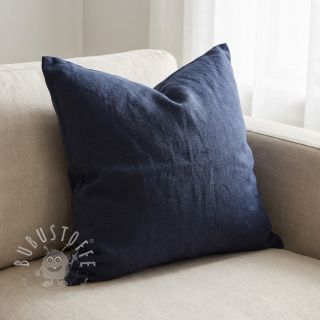 Leinenstoff gewaschen STONEWASHED PREMIUM marine