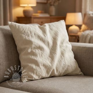 Leinenstoff gewaschen STONEWASHED PREMIUM pebble