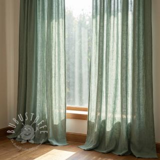 Leinenstoff gewaschen STONEWASHED PREMIUM dark mint