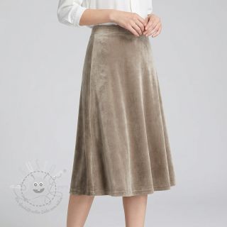 Samt VELVET STRETCH taupe