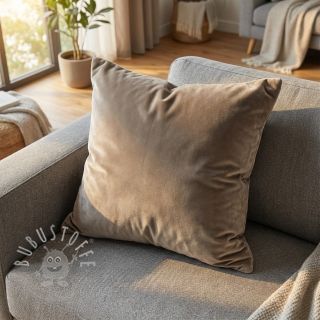 Samt VELVET STRETCH taupe