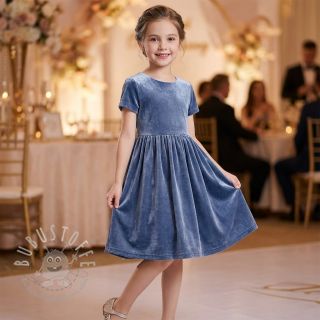 Samt VELVET STRETCH blue