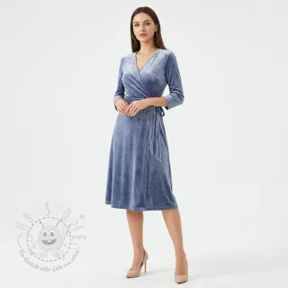 Samt VELVET STRETCH blue