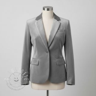 Samt VELVET STRETCH light grey