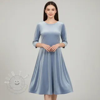 Samt VELVET STRETCH light blue