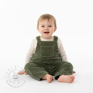 Samt VELVET STRETCH camo green