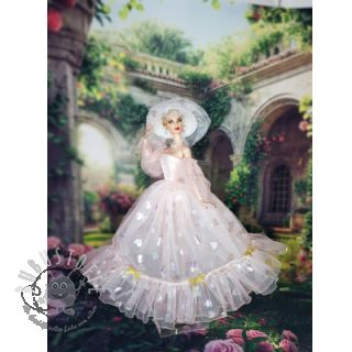 Feintüll Rainbow HEARTS light pink