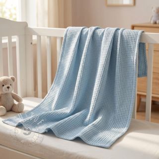 Waffelstoff blue heaven