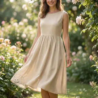 Viskosestoff RADIANCE beige
