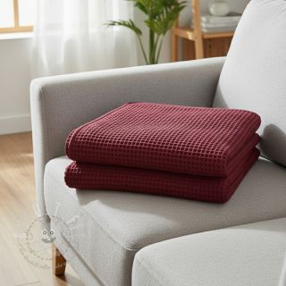 Waffelstoff bordeaux