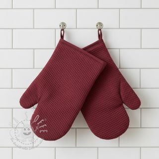 Waffelstoff bordeaux