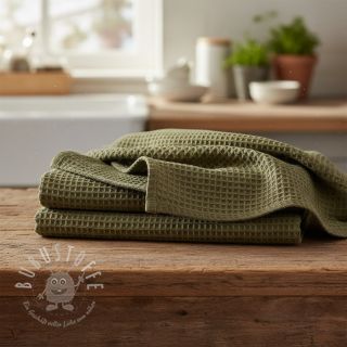 Waffelstoff moss green