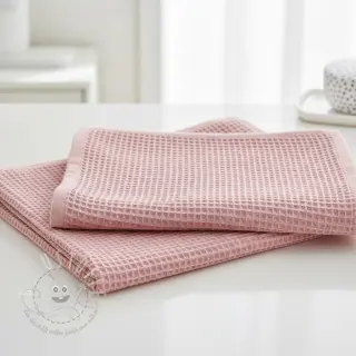 Waffelstoff bleached rose