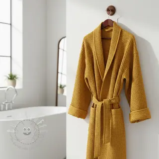 Waffelstoff ochre