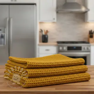 Waffelstoff ochre