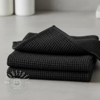 Waffelstoff black