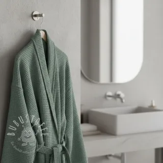 Waffelstoff dark green