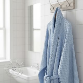 Waffelstoff light blue