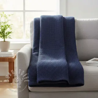 Waffelstoff navy