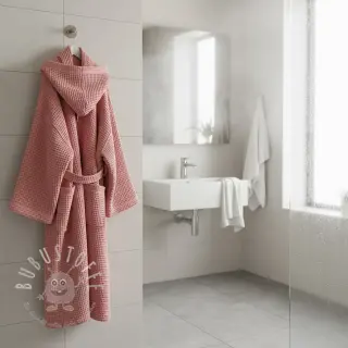 Waffelstoff rose