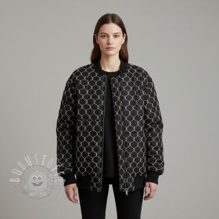 Steppstoffe Cord black