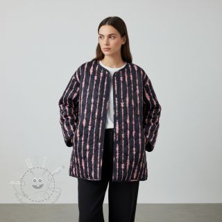 Steppstoffe VELVET Stripes navy