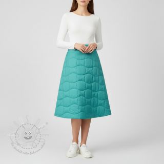 Steppstoffe Graphic square cyan cerise