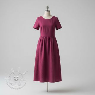 Leinenstoff gewaschen STONEWASHED PREMIUM bordeaux