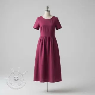 Leinenstoff gewaschen STONEWASHED PREMIUM bordeaux