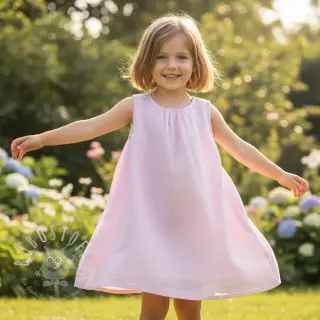 Leinenstoff gewaschen 170 g baby pink