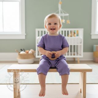 Leinenstoff gewaschen 170 g purple lavender