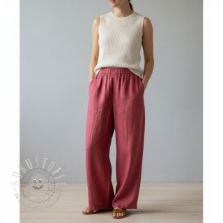 Leinenstoff gewaschen 170 g rose pink