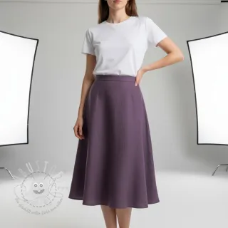 Leinenstoff gewaschen 170 g aubergine